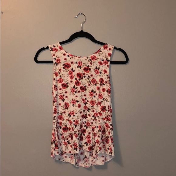 garage floral peplum top - Picture 1 of 4